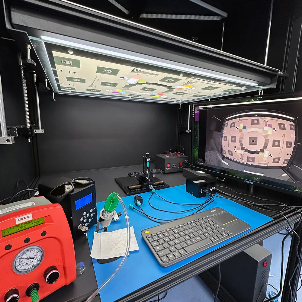 Camera module cleanroom assembly station