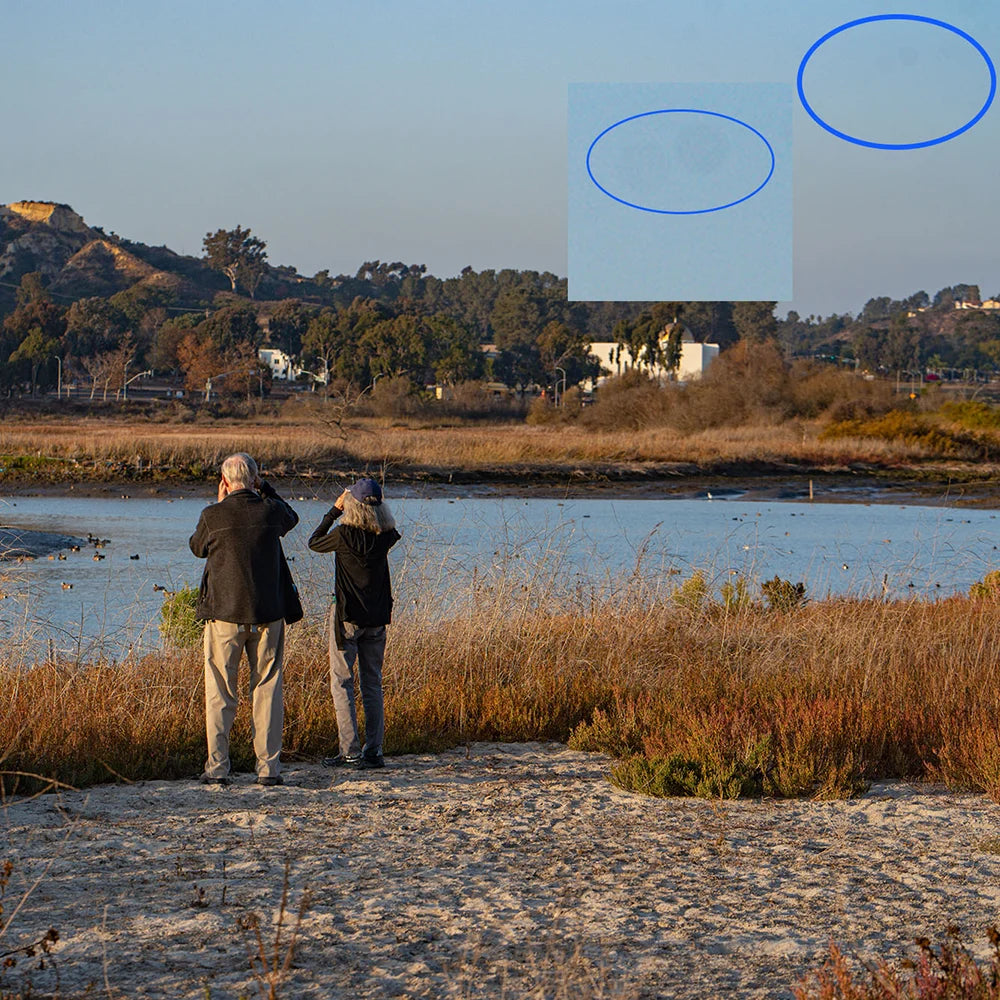 DSLR image blemish caused by dust on a dusty camera sensor