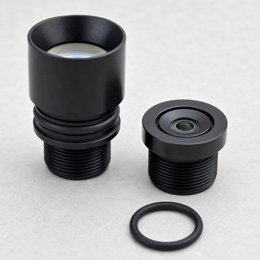A sealed Commonlands M12 lens barrel with an O-ring seated in its sealing groove