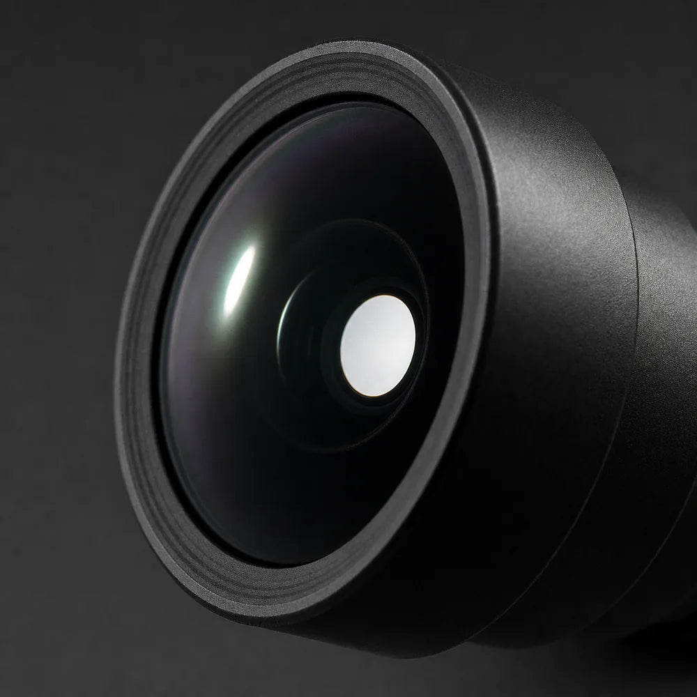 Commonlands BBAR-coated lens front element with a faint green and purple sheen