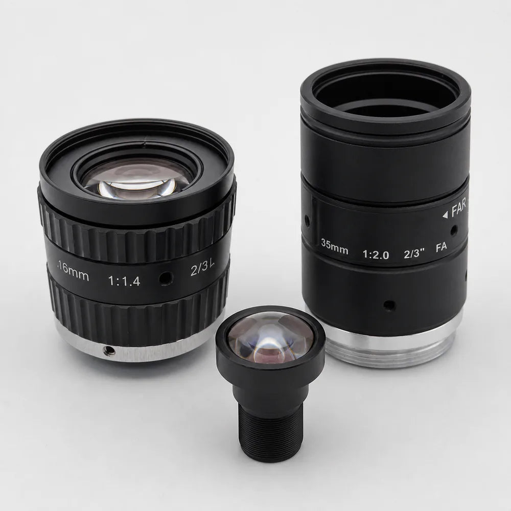 A standard entocentric C-mount lens on an inspection camera as a practical alternative