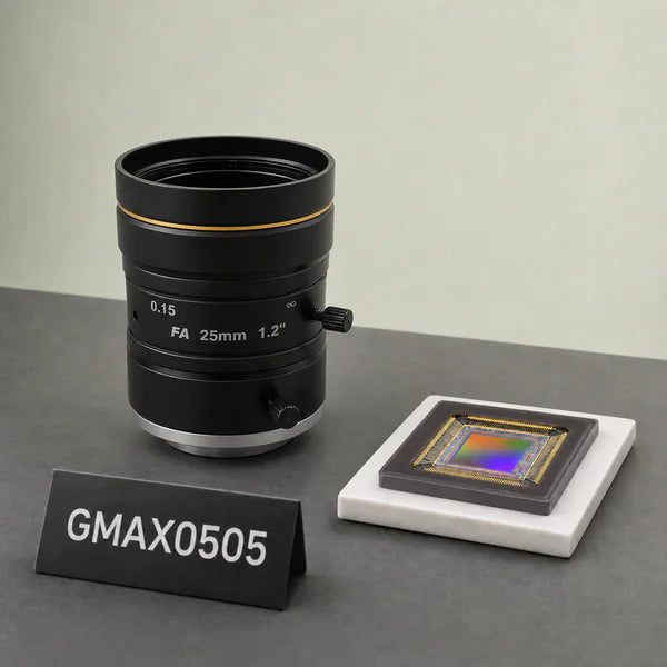 GMAX0505 image sensor with a recommended Commonlands lens and calculated field of view