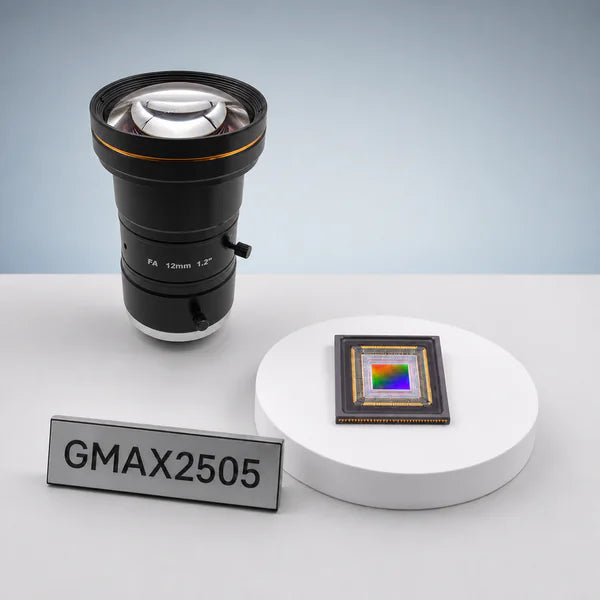 GMAX2505 image sensor with a recommended Commonlands lens and calculated field of view