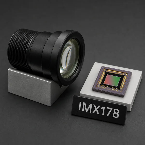 IMX178 image sensor with a recommended Commonlands lens and calculated field of view