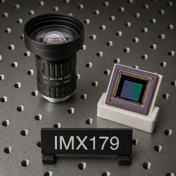 IMX179 image sensor with a recommended Commonlands lens and calculated field of view