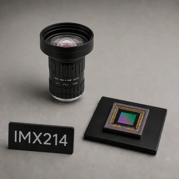 IMX214 image sensor with a recommended Commonlands lens and calculated field of view