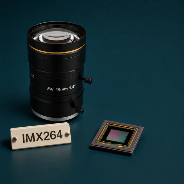 IMX264 image sensor with a recommended Commonlands lens and calculated field of view