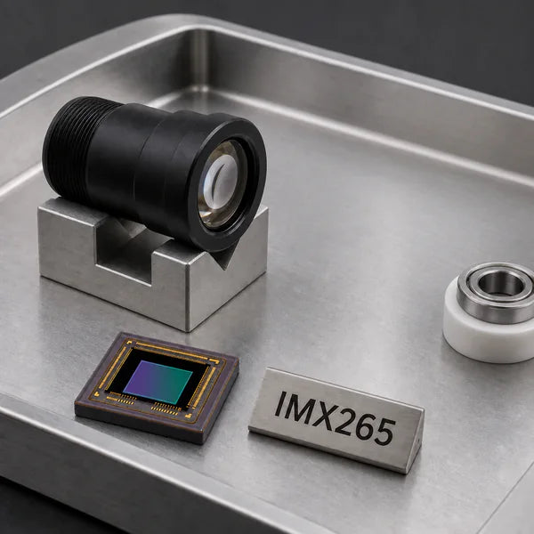 IMX265 image sensor with a recommended Commonlands lens and calculated field of view