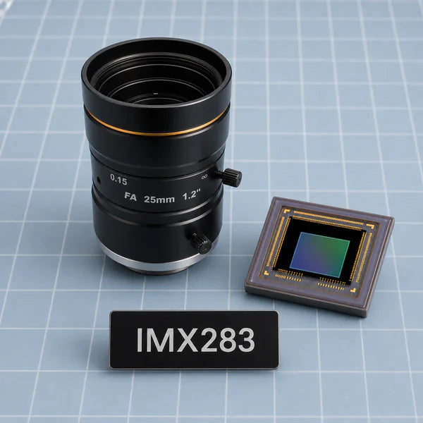 IMX283 image sensor with a recommended Commonlands lens and calculated field of view