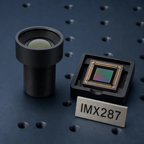 IMX287 image sensor with a recommended Commonlands lens and calculated field of view