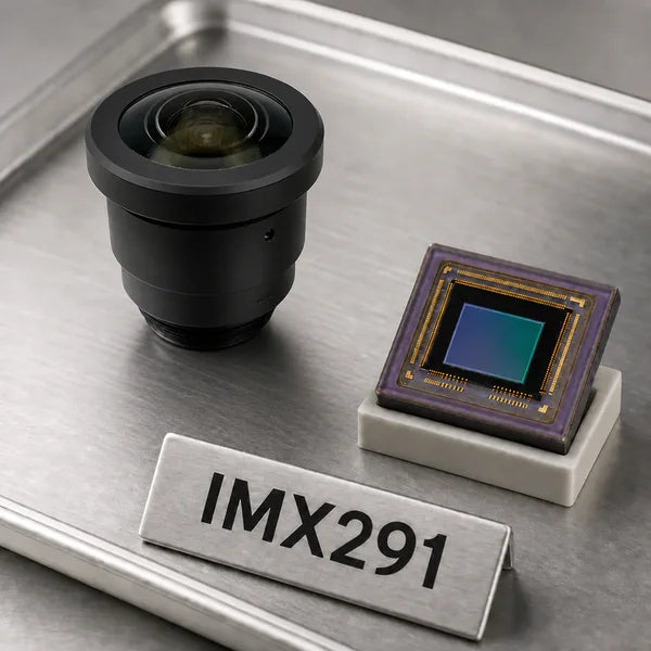 IMX291 image sensor with a recommended Commonlands lens and calculated field of view