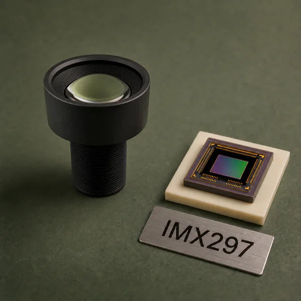 IMX297 image sensor with a recommended Commonlands lens and calculated field of view
