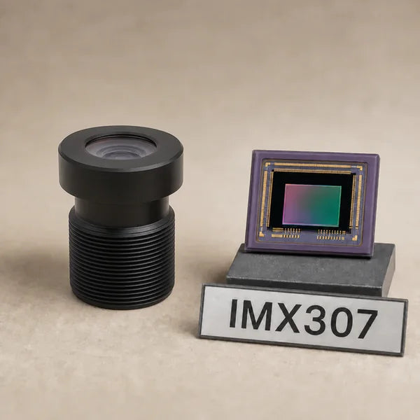 IMX307 image sensor with a recommended Commonlands lens and calculated field of view
