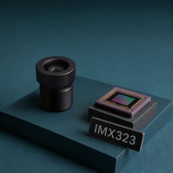IMX323 image sensor with a recommended Commonlands lens and calculated field of view