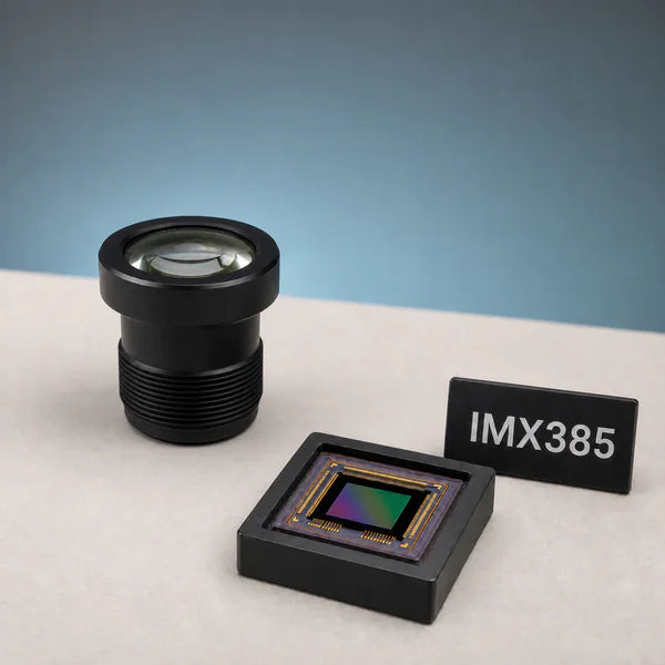 IMX385 image sensor with a recommended Commonlands lens and calculated field of view