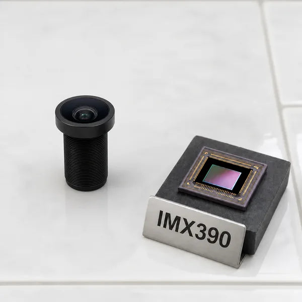 IMX390 image sensor with a recommended Commonlands lens and calculated field of view