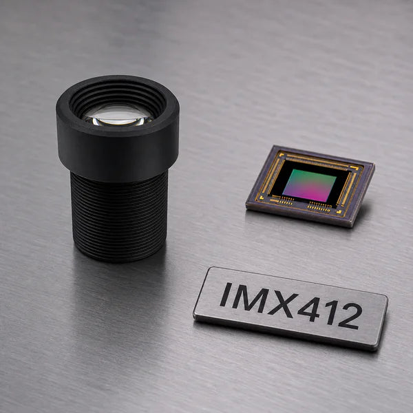IMX412 image sensor with a recommended Commonlands lens and calculated field of view