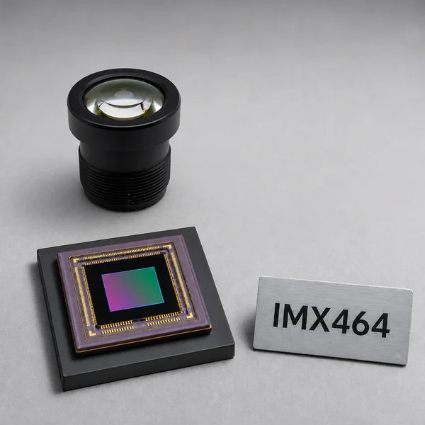 IMX464 image sensor with a recommended Commonlands lens and calculated field of view