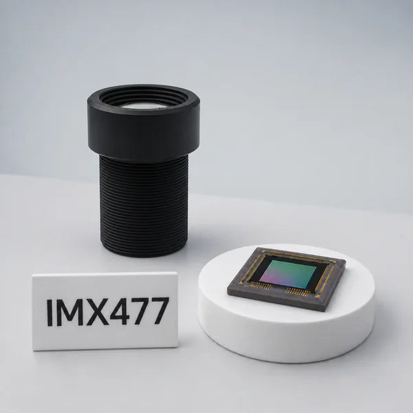 IMX477 image sensor with a recommended Commonlands lens and calculated field of view