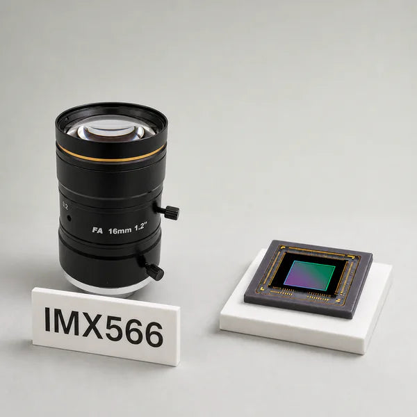 IMX566 image sensor with a recommended Commonlands lens and calculated field of view