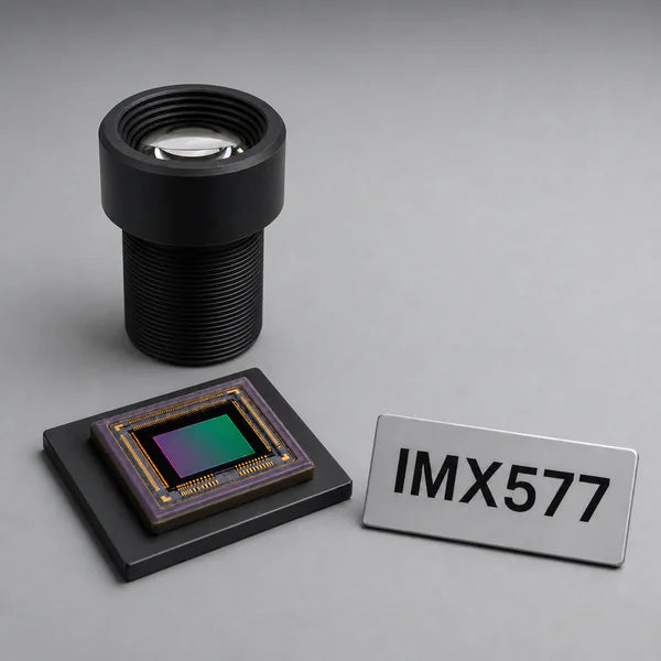 IMX577 image sensor with a recommended Commonlands lens and calculated field of view