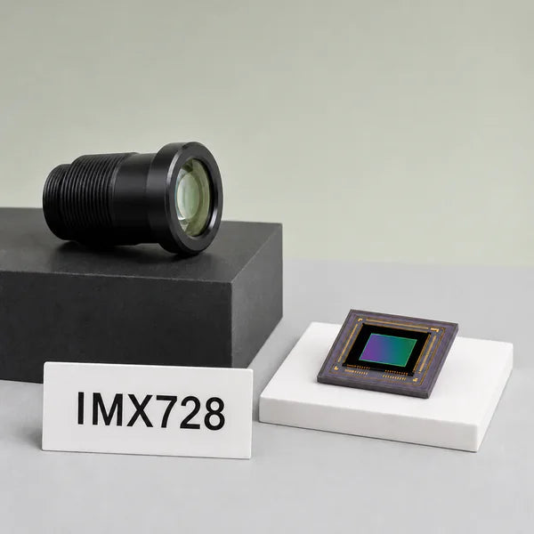 IMX728 image sensor with a recommended Commonlands lens and calculated field of view