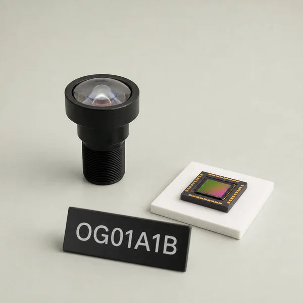 OG01A1B image sensor with a recommended Commonlands lens and calculated field of view