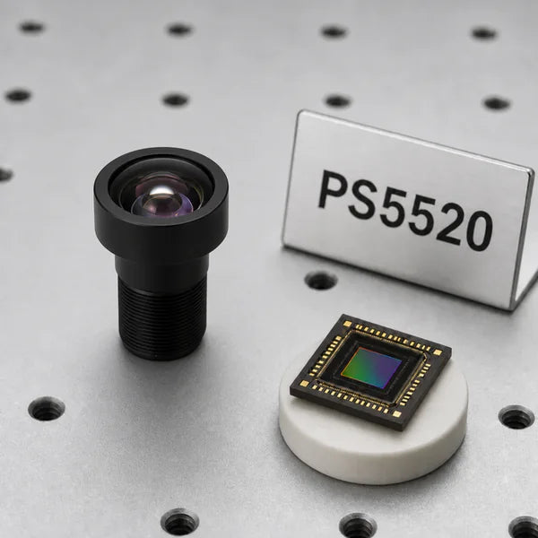 PS5520 image sensor with a recommended Commonlands lens and calculated field of view